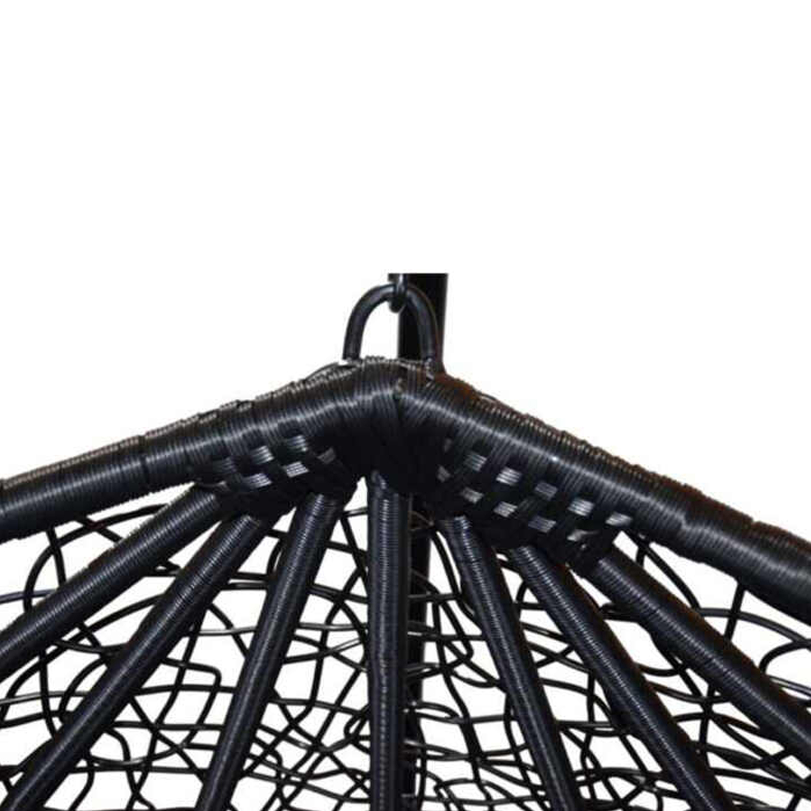 Bird Nest Swing Single Large Seater Egg Chair Hammock Hanging Pod Seat-Black Rattan