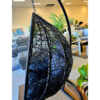 Bird Nest Swing Single Large Seater Egg Chair Hammock Hanging Pod Seat-Black Rattan