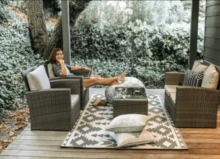 : Brand New Outdoor Furniture Lounge Dining Setting Rattan Wicker 4 Seater Sofa