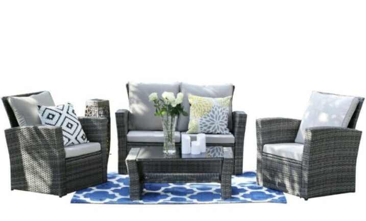 : Brand New Outdoor Furniture Lounge Dining Setting Rattan Wicker 4 Seater Sofa