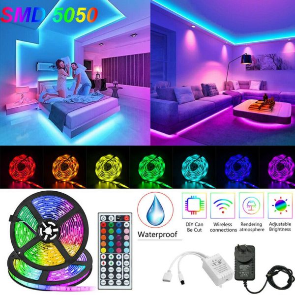 5M LED Strip Light 5V USB 150 Leds TV Back Lamp RGB 5050 24-key IR Controller