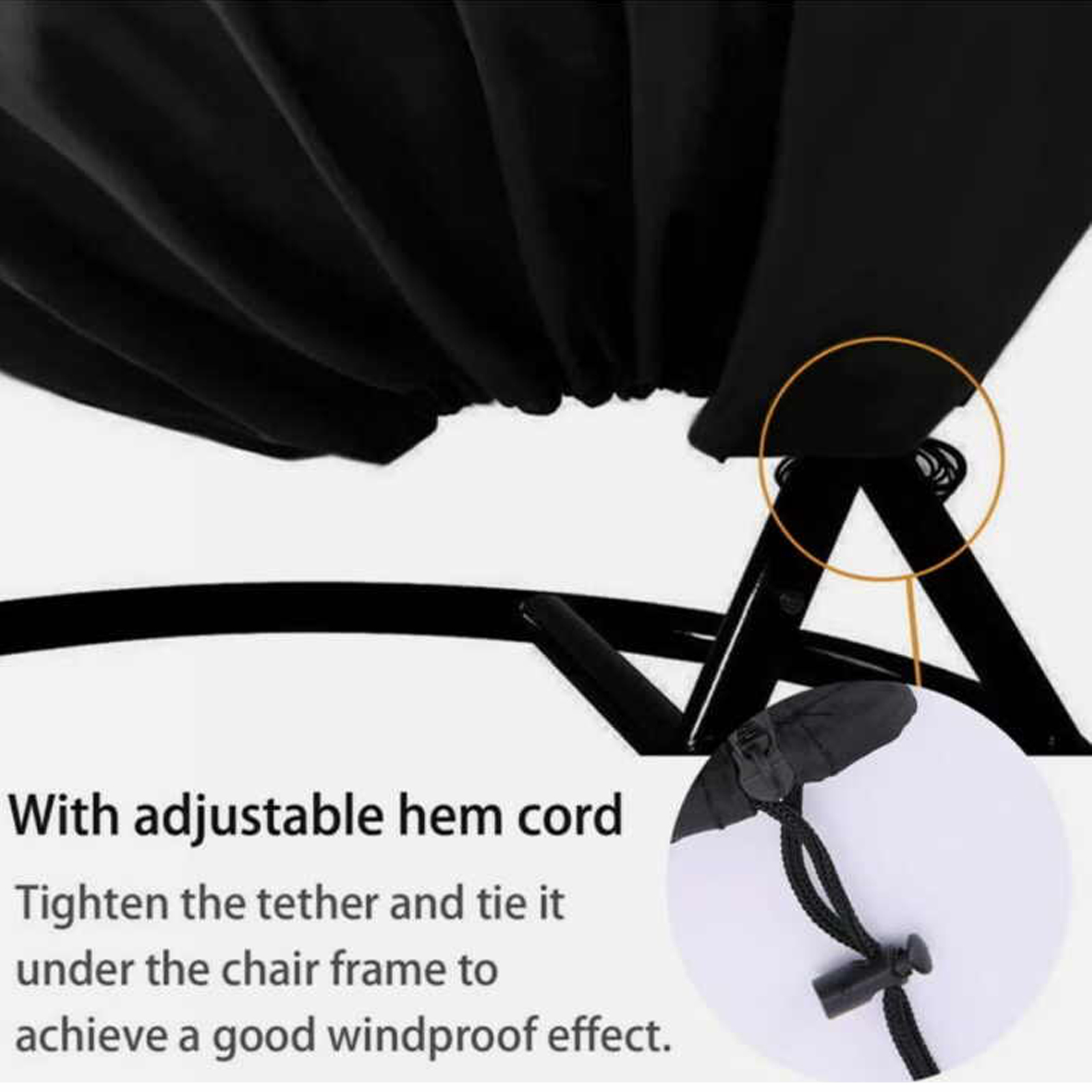 Double Seater Egg Chair Cover Waterproof with Zipper closure5