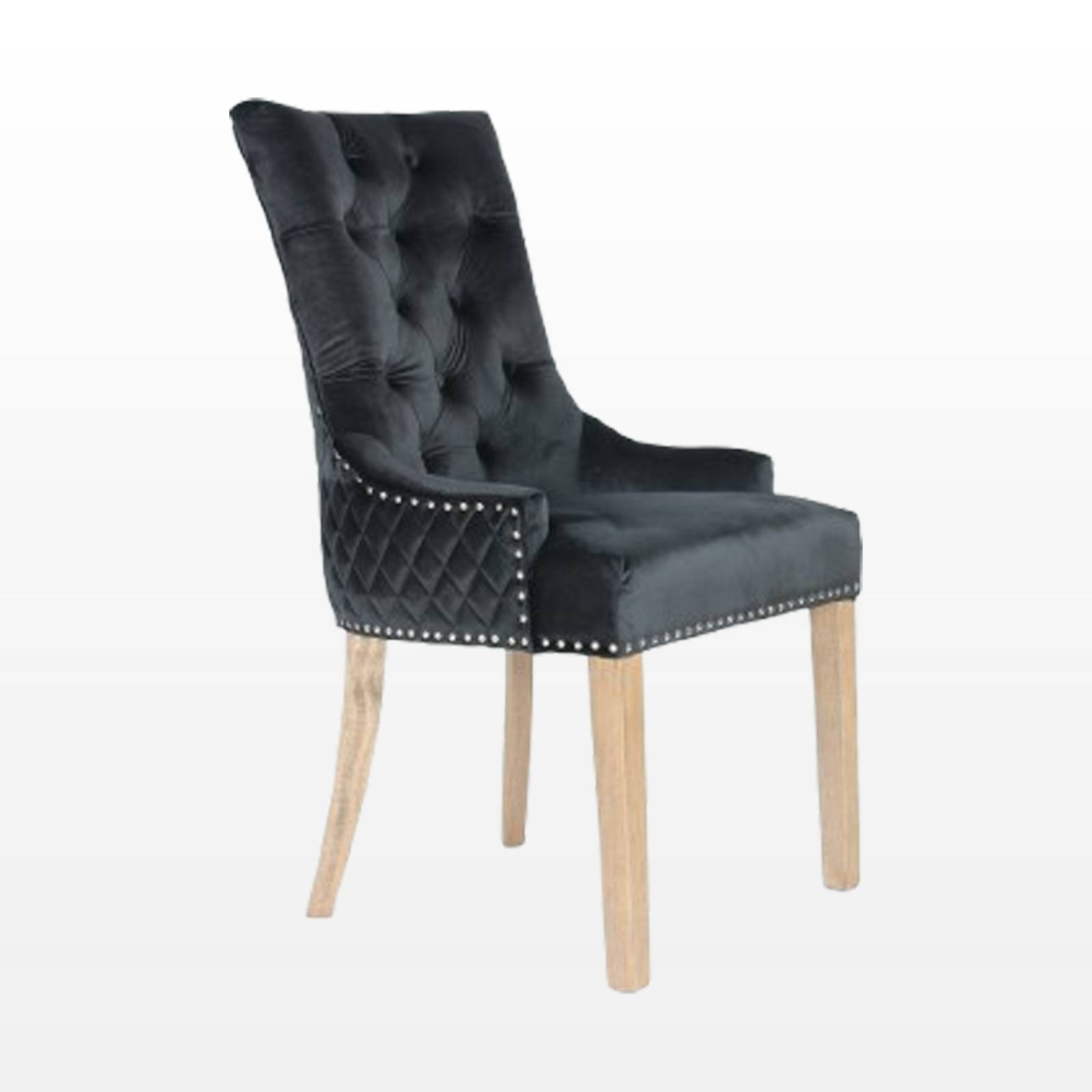 Zara French Luxury Provincial Accent Dinning Chair Solid Oak Wood Leg Luxury Velvet Model1