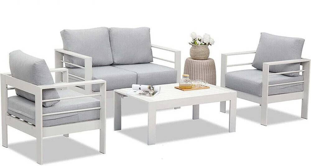 Compact cream velvet dining chair with gold metal legs