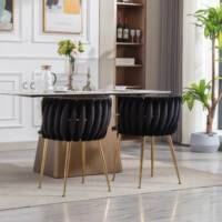 Dining Chairs with Luxe Gold Metal Legs