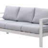 Hamilton Outdoor 3 Seater Aluminuim Sofa - White Frame