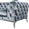 Victoria Royale Chesterfield Sofa Set 3/2/1 Seater - Grey Velvet