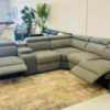 Chicago 5 Seater Modular Lounge Electric Recliner - Light grey