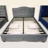 Velvet Dream Bed with 4 Storage Drawers Functionality-Dark Grey Velevt4