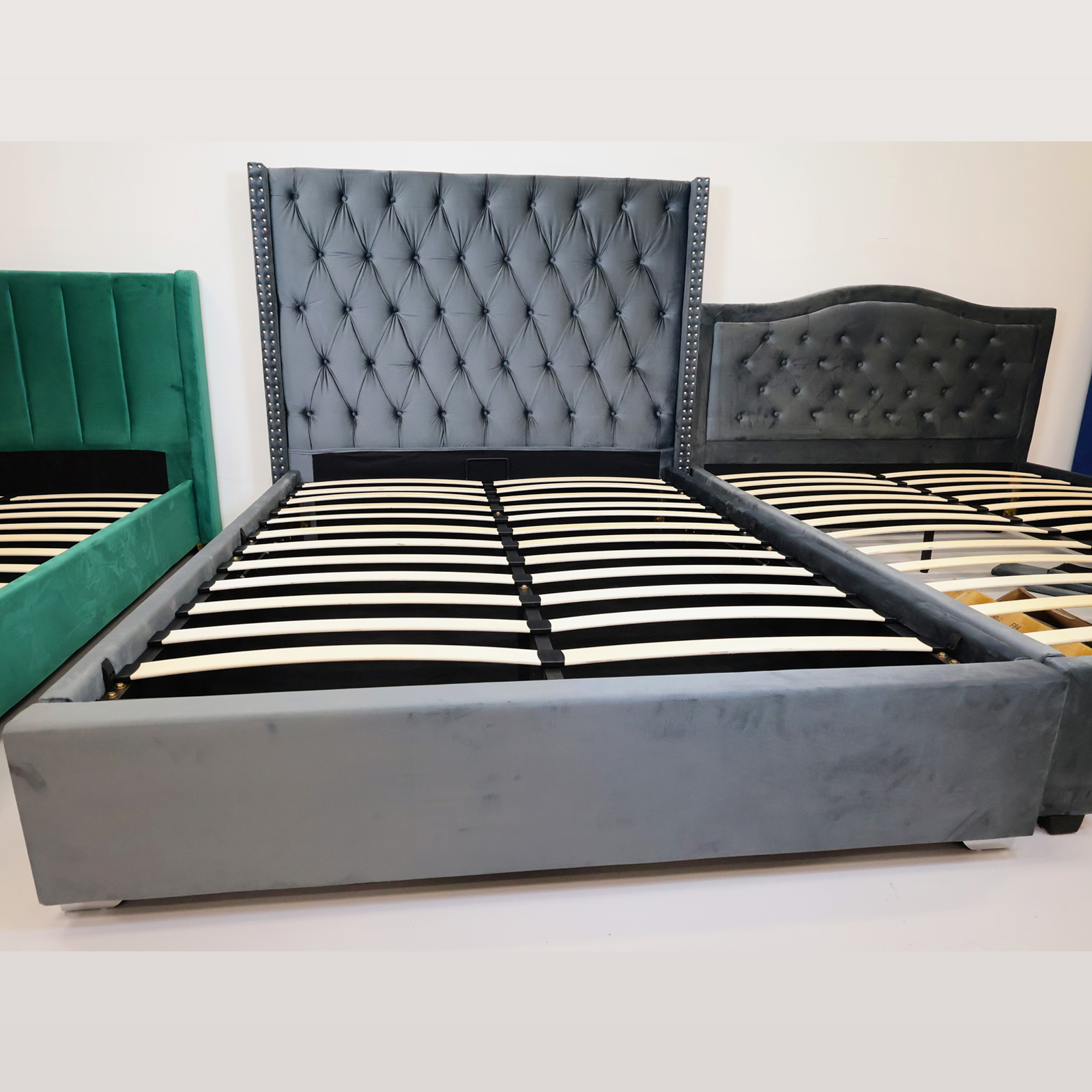 Royal Plush Bed Frame with Smart Storage Gas Lift Bed -Grey1 Royal Plush Bed Frame With Smart Storage : Gas Lift Bed - Grey