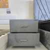 20250615_130809 Grey Velvet 2-Drawer Bedside Table – Modern Elegance with Storage