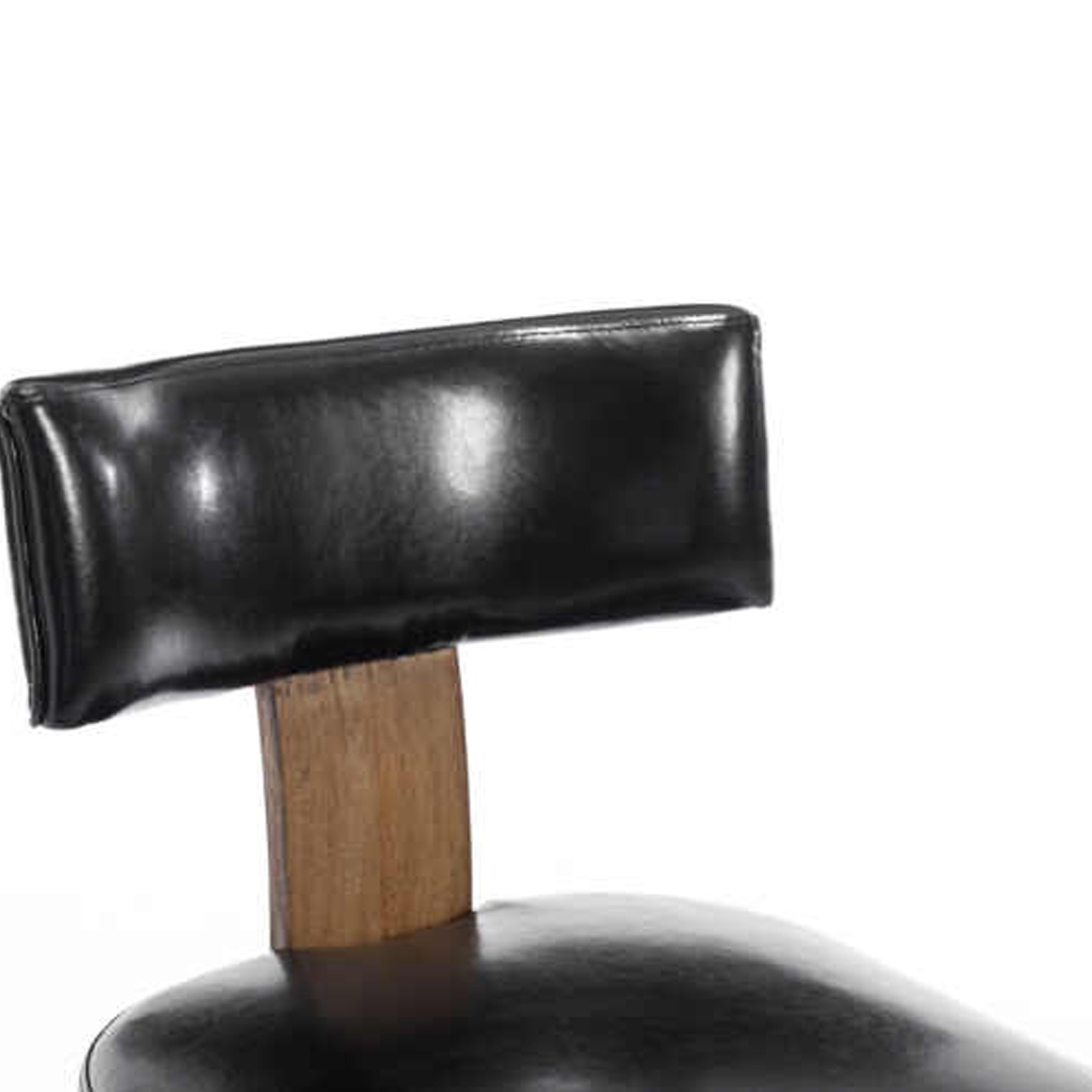 Modern Black Leather Bar Stool with Solid Wood Frame Stylish & Durable Seating2