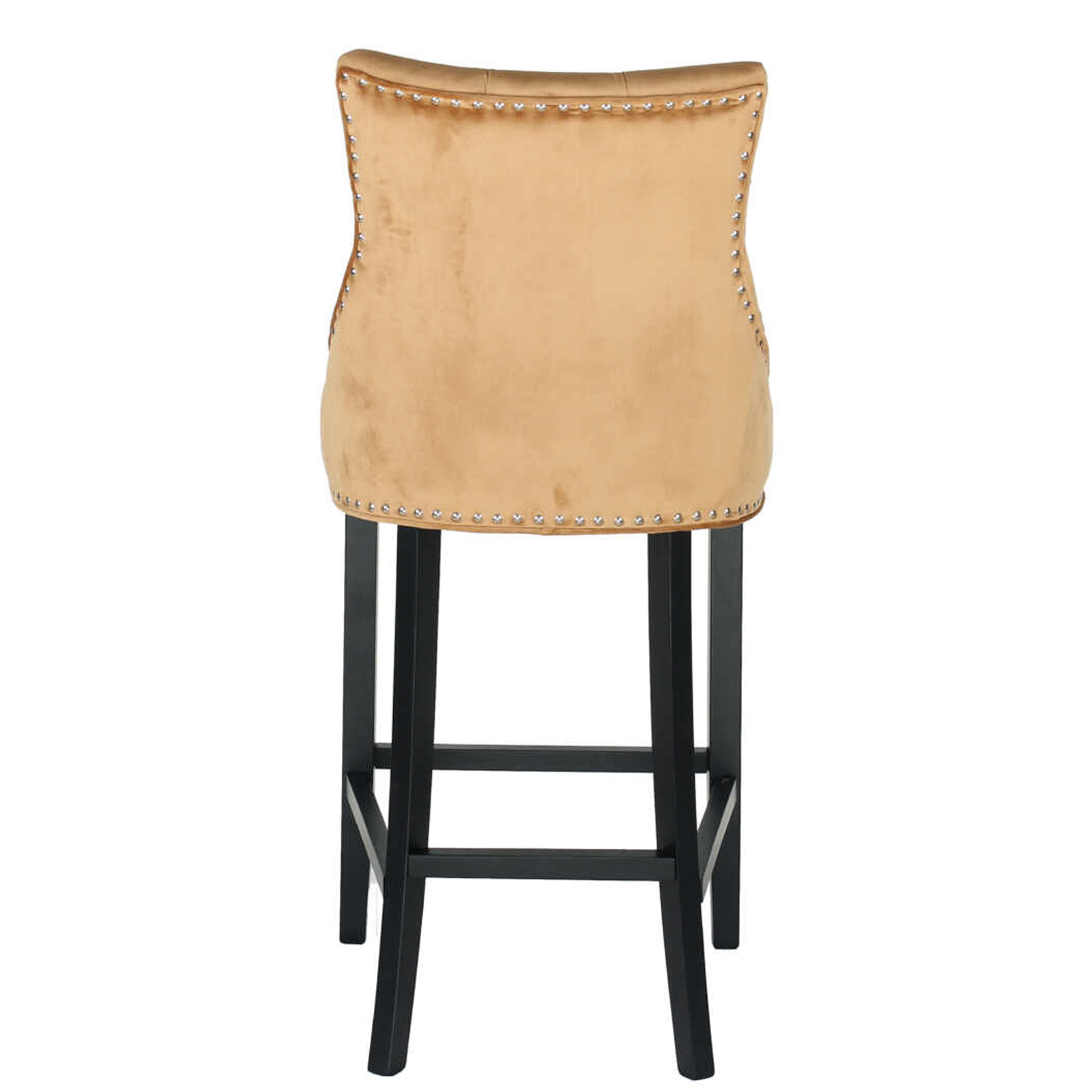 Zara French Accent Luxury Velvet Barstools Breakfast Stool with Black Solid Legs – Tan Brown4 Zara French Accent Luxury Velvet Barstool With Black Solid Legs - Tan Brown