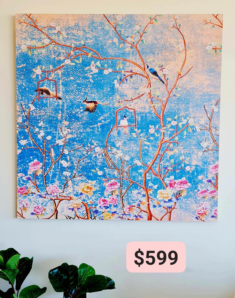 Whispers of Spring" Botanical Bird Wall Art