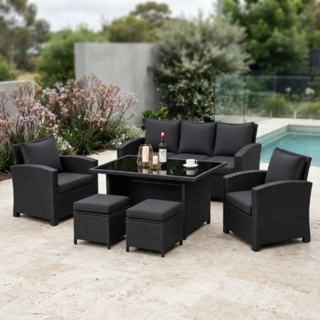 7 seater rattan