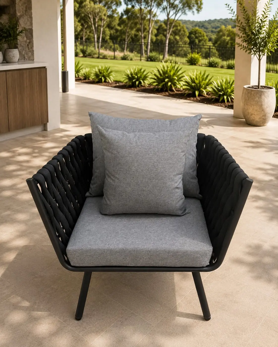 Rope Design Outdoor Setting Perth Black 01