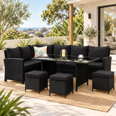 9 seater rattan B