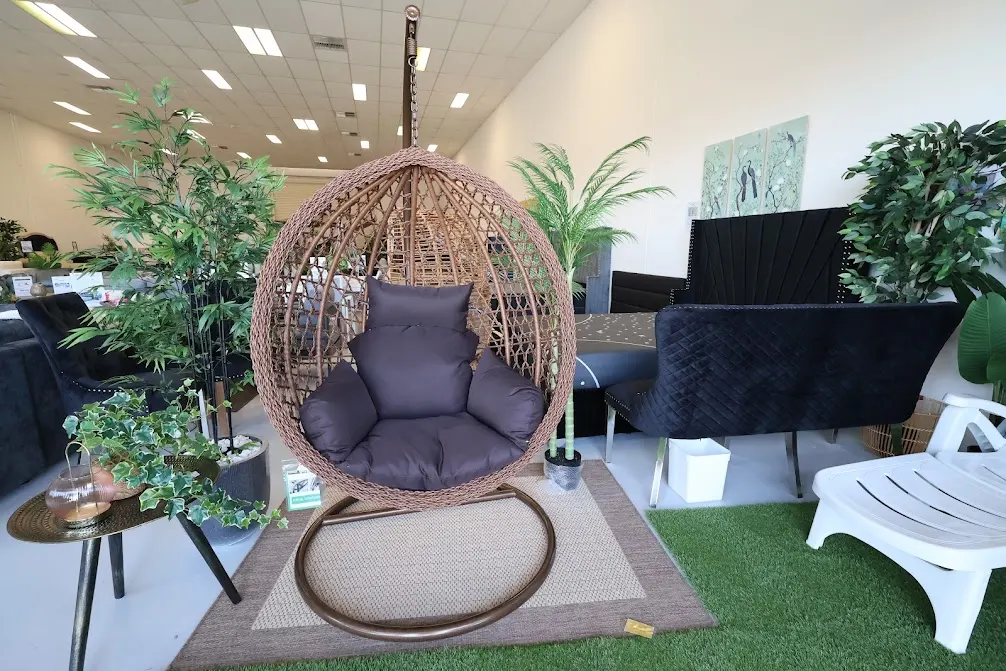 Rope Design Single Egg Chair- Brown - Image 4