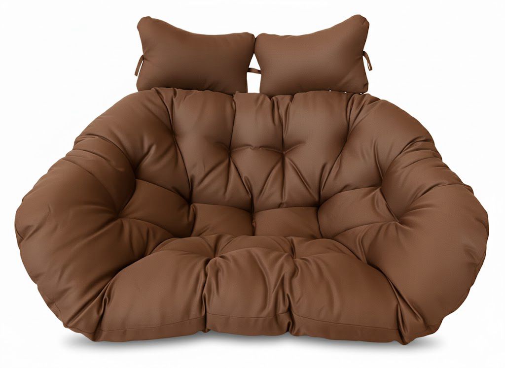 Premium Double-Seater Egg Chair Cushion - Brown