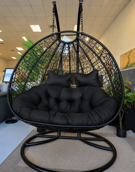 Bali-Double-Seater-Egg-Chair-Wicker-Rattan-Hammock-Hanging-Pod-Seat-Bird-Nest-Black7
