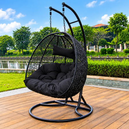 Black Wicker Egg Chair Perth Swing Chair Rattan