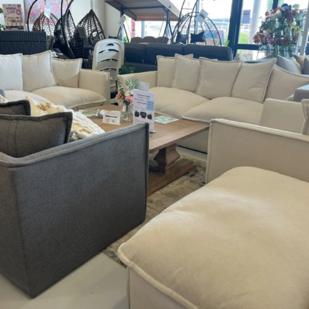Boho Cloud classic cream sofa set 3+2+1 seater with matching ottoman and deep seating