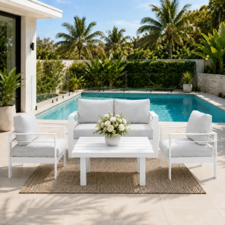 hamilton 4 seater white