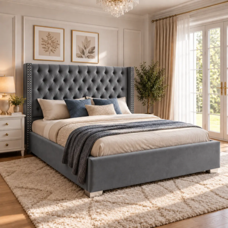 royal plush grey gas lift storage
