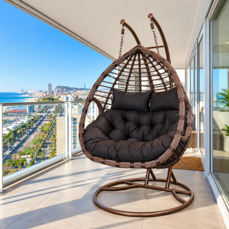 Sunny Coastal Balcony Egg Chair perth Rattan