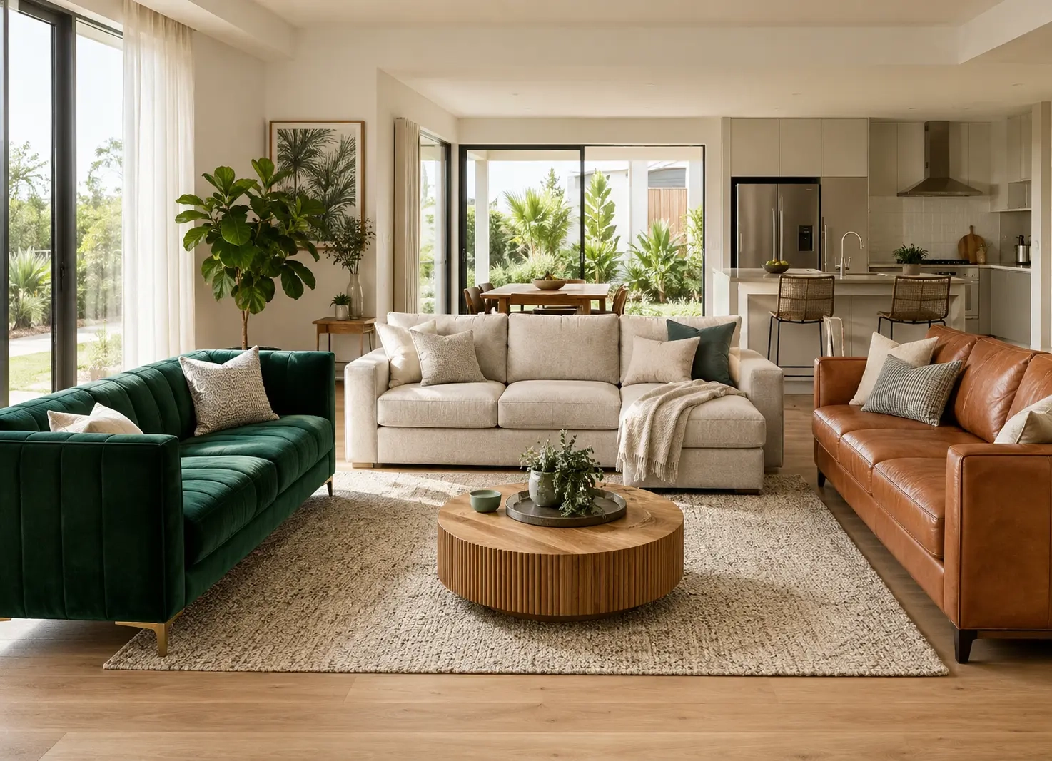 Velvet vs fabric vs leather sofas