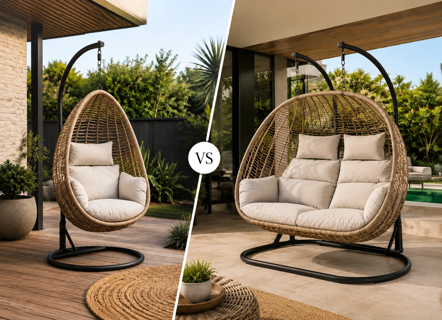 Single vs Double Egg Chair