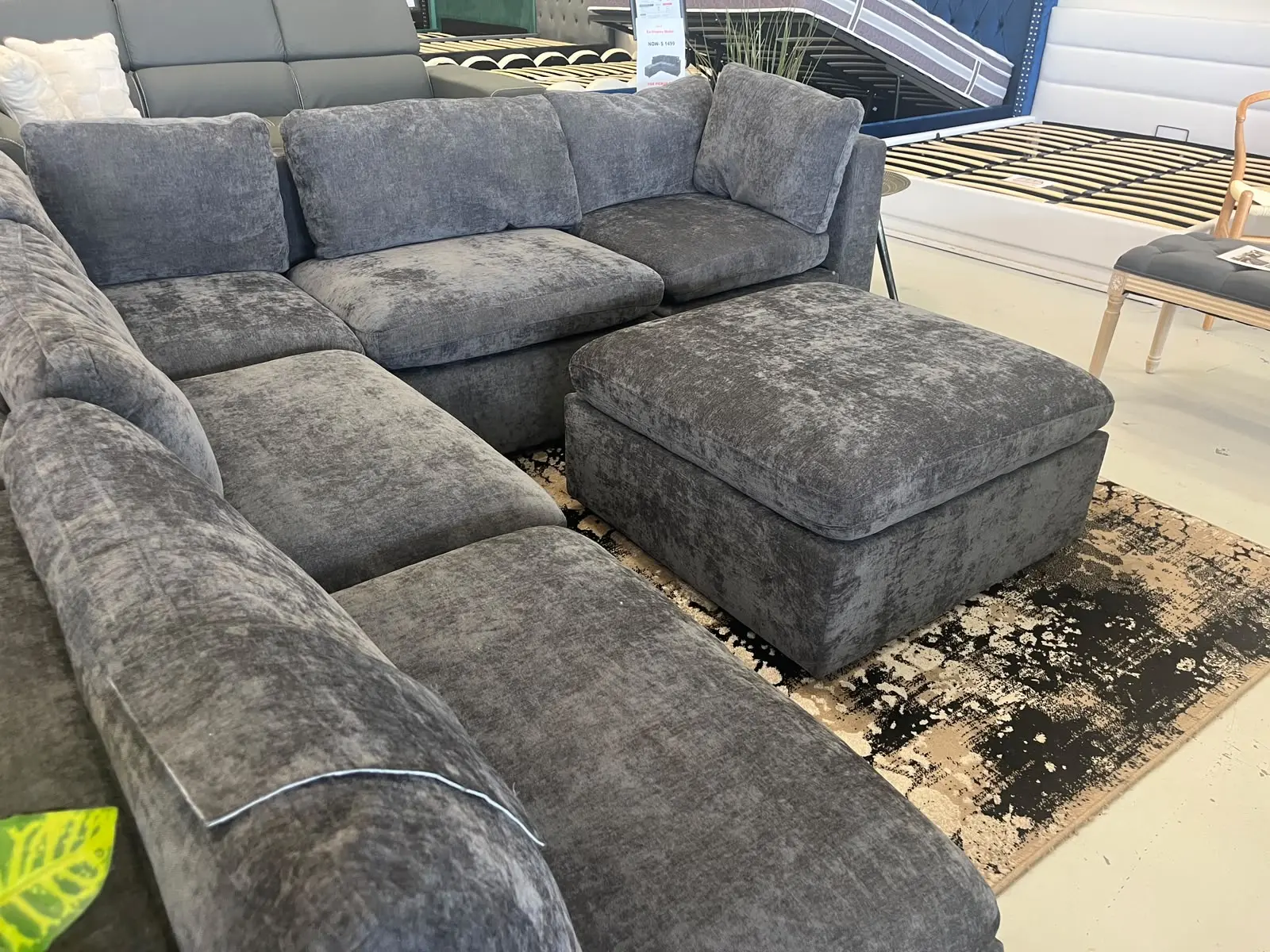 Cozy Cloud Dark Grey Sofa with Deep Seating