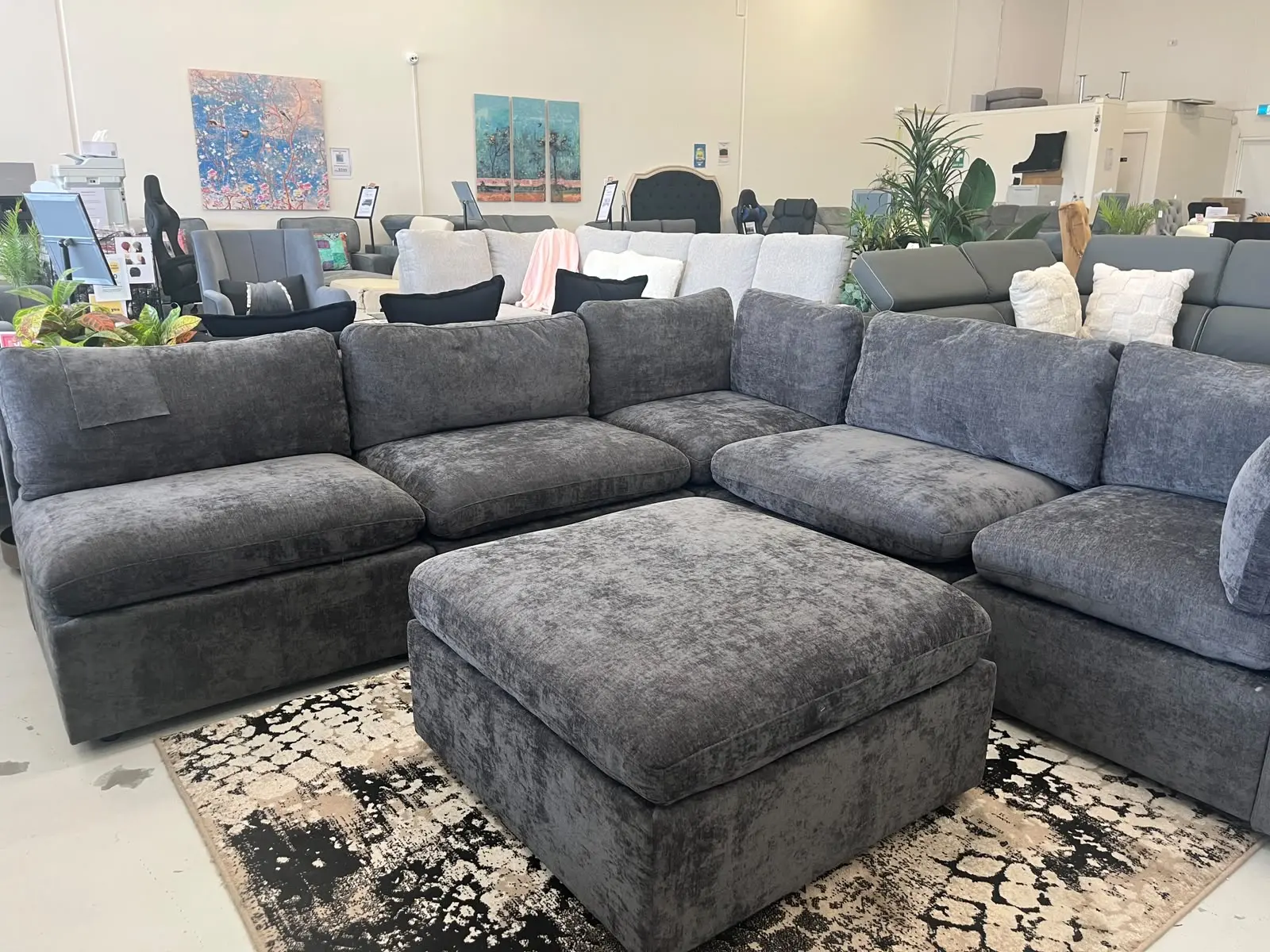 Cozy Cloud Modular Sofa in Dark Grey