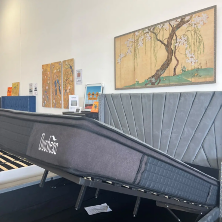 Luxe Velour Grey King Gas Lift Storage Bed